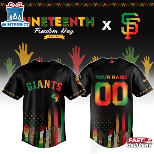Custom Name And Number San Francisco Giants MLB x Juneteenth Baseball Jersey Shirt