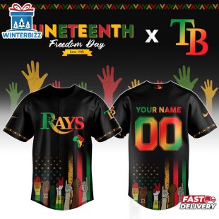 Custom Name And Number Tampa Bay Rays MLB x Juneteenth Baseball Jersey Shirt