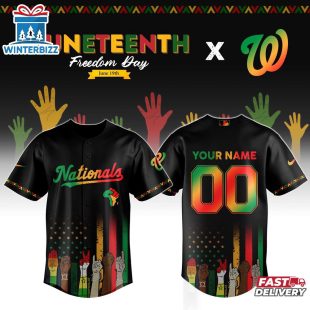 Custom Name And Number Washington Nationals MLB x Juneteenth Baseball Jersey Shirt