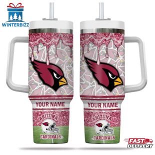 Custom Name Arizona Cardinals NFL Team Tumbler 40Oz Handle
