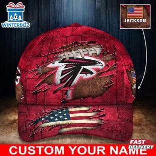 Custom Name Atlanta Falcons Football Team Baseball Cap For Fans