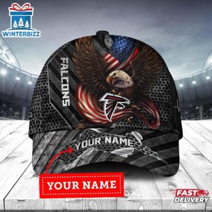 Custom Name Atlanta Falcons NFL Eagle Baseball Cap For Fans
