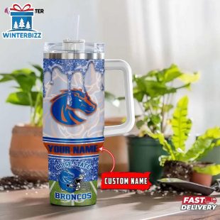 Custom Name Boise State Broncos Tumbler 40Oz Handle