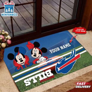 Custom Name Buffalo Bills Mickey Doormat Home Decor