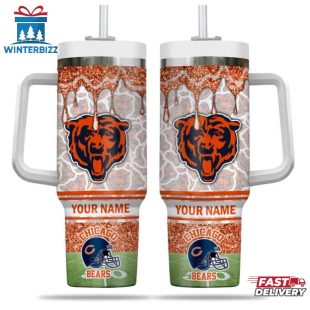Custom Name Chicago Bears NFL Tumbler 40Oz Handle
