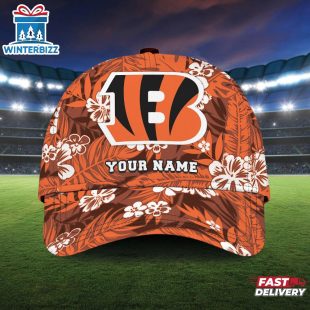 Custom Name Cincinnati Bengals NFL Flowers Baseball Cap For Fans