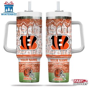 Custom Name Cincinnati Bengals NFL Tumbler 40Oz Handle