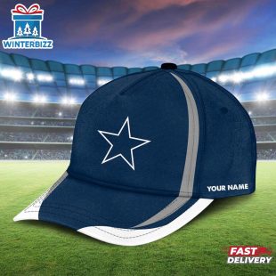 Custom Name Dallas Cowboys NFL Basic Baseball Cap For Fans
