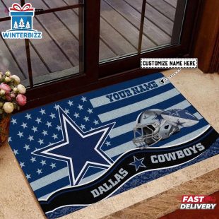 Custom Name Dallas Cowboys NFL Doormat Home Decor