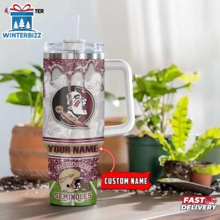 Custom Name Florida State Seminoles Tumbler 40Oz Handle