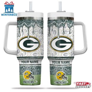 Custom Name Green Bay Packers NFL Team Tumbler 40Oz Handle