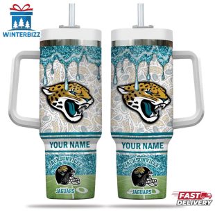 Custom Name Jacksonville Jaguars NFL Team Tumbler 40Oz Handle