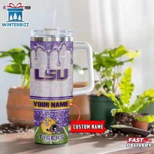 Custom Name LSU Tigers Tumbler 40Oz Handle