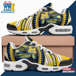 Custom Name Michigan Wolverines NCAA Sport Air Max Plus Shoes