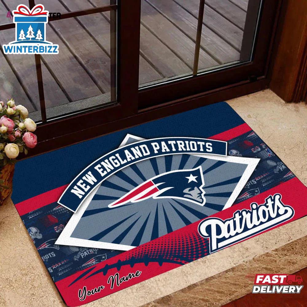 Custom Name New England Patriots Team Doormat Home Decor