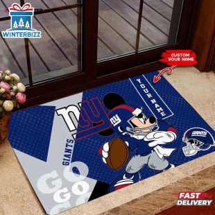 Custom Name New York Giants Mickey Doormat Home Decor