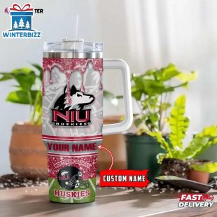 Custom Name Northern Illinois Huskies Tumbler 40Oz Handle