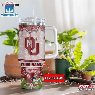 Custom Name Oklahoma Sooners Tumbler 40Oz Handle