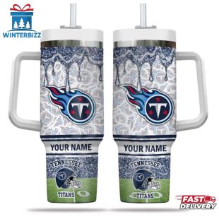Custom Name Tennessee Titans NFL Tumbler 40Oz Handle