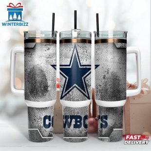 Dallas Cowboys NFL Fingerprint Effect Tumbler 40Oz With Handle