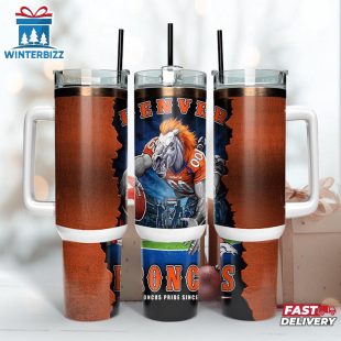 Denver Broncos NFL Mascot Tumbler 40Oz With Handle