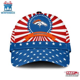 Denver Broncos Sport US Flag Pattern Independence Day Classic Cap