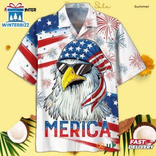 Eagle Merica Independence Day Hawaiian Shirt