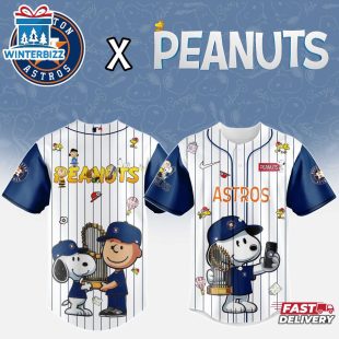 Houston Astros MLB x Peanuts Baseball Jersey Shirt