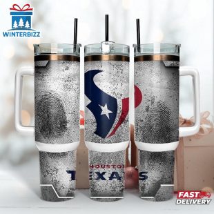 Houston Texans NFL Fingerprint Effect Tumbler 40Oz With Handle