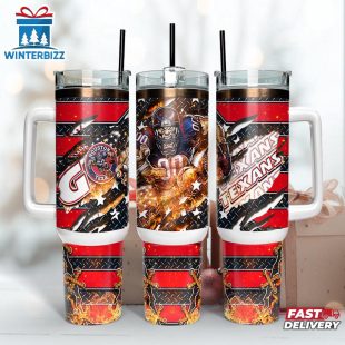 Houston Texans NFL Mascot Sport Tumbler 40Oz With Handle