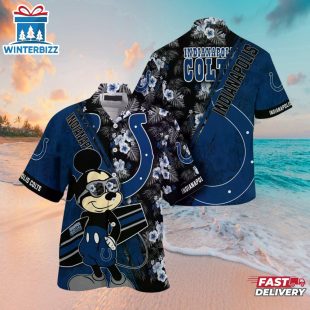 Indianapolis Colts Mickey Coastal Wave Hawaiian Shirt