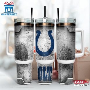 Indianapolis Colts NFL Fingerprint Effect Tumbler 40Oz With Handle