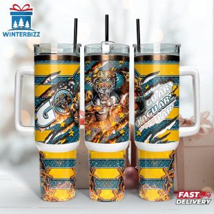 Jacksonville Jaguars NFL Mascot Sport Tumbler 40Oz With Handle