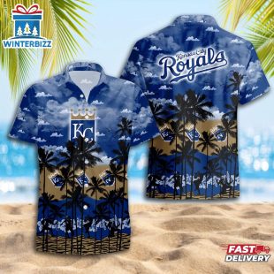 Kansas City Royals Team Tree Pattern Hawaiian Shirt