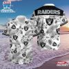 Las Vegas Raiders Monochrome Paradise Hawaiian Shirt