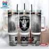 Las Vegas Raiders NFL Fingerprint Effect Tumbler 40Oz With Handle