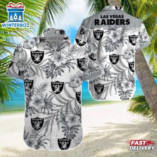 Las Vegas Raiders Tropical Luxe Hawaiian Shirt