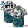 Let’s Go Philadelphia Eagles Team Logo Pattern Hawaiian Shirt