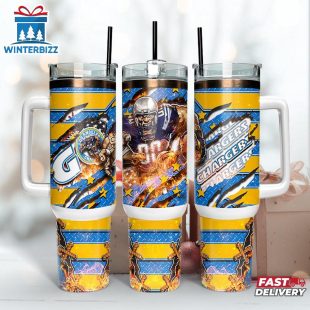 Los Angeles Chargers NFL Mascot Sport Tumbler 40Oz With Handle