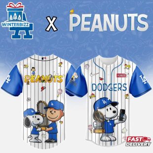 Los Angeles Dodgers MLB x Peanuts Baseball Jersey Shirt