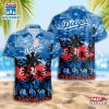Los Angeles Dodgers Team Tree Pattern Hawaiian Shirt