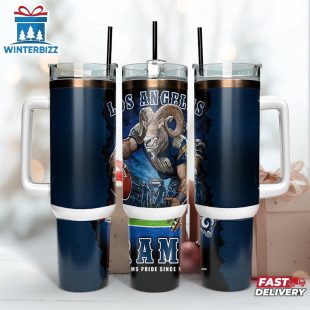Los Angeles Rams NFL Mascot Tumbler 40Oz With Handle