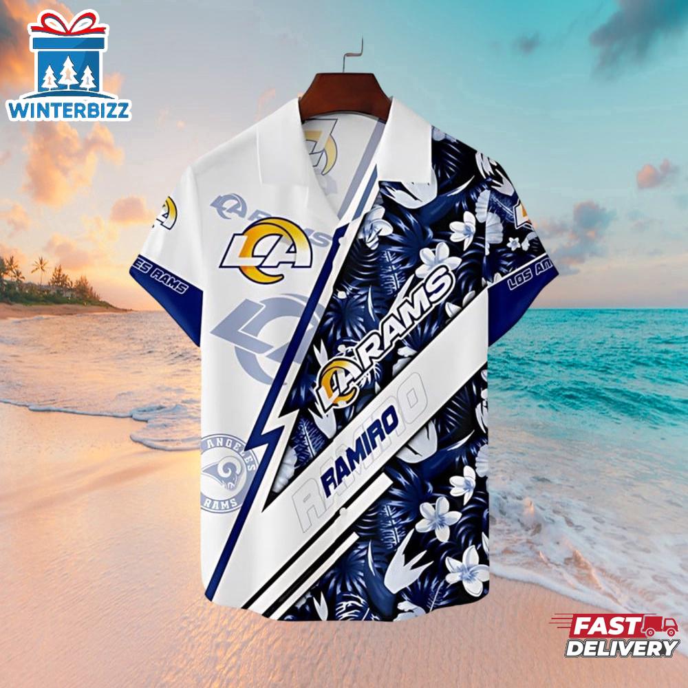 Los Angeles Rams Tropical Thunder Hawaiian Shirt Los Angeles Rams Tropical Thunder Hawaiian Shirt
