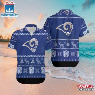 Los Angeles Rams Winter Knit Hawaiian Shirt