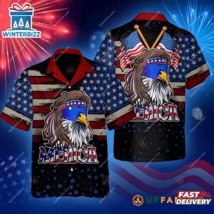 Merica Mullet Eagle Independence Day Cool Hawaiian Shirt