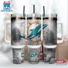 Miami Dolphins NFL Fingerprint Effect Tumbler 40Oz With Handle