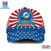 Miami Dolphins Sport US Flag Pattern Independence Day Classic Cap