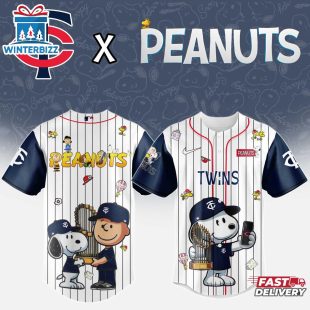 Minnesota Twins MLB x Peanuts Baseball Jersey Shirt