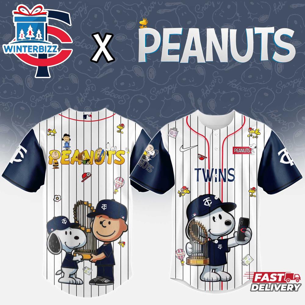 Minnesota Twins MLB x Peanuts Baseball Jersey Shirt Minnesota Twins MLB x Peanuts Baseball Jersey Shirt