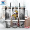 Minnesota Vikings NFL Fingerprint Effect Tumbler 40Oz With Handle